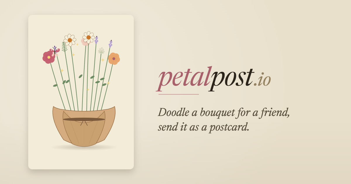 Petalpost postcard artwork